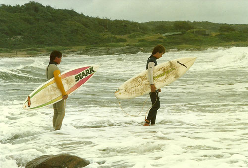 Swedish surfing pioneers: Ake Gylling and Per Torstensson in the 1980s
