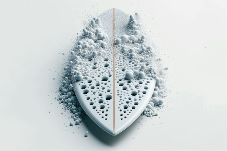 Air-lubricated surfboards: a concept developed by the genius of Tom Morey | Illustration: SurferToday.com