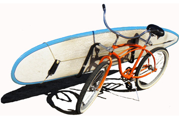 bicycle surfboard carrier
