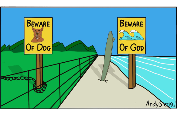 Beware of God | Cartoon: Andy Steckel