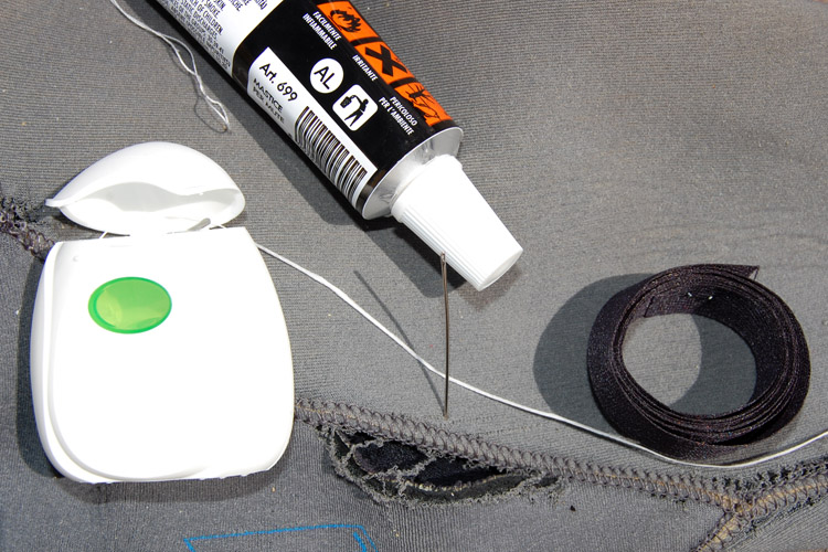 How to sew and repair a wetsuit tear