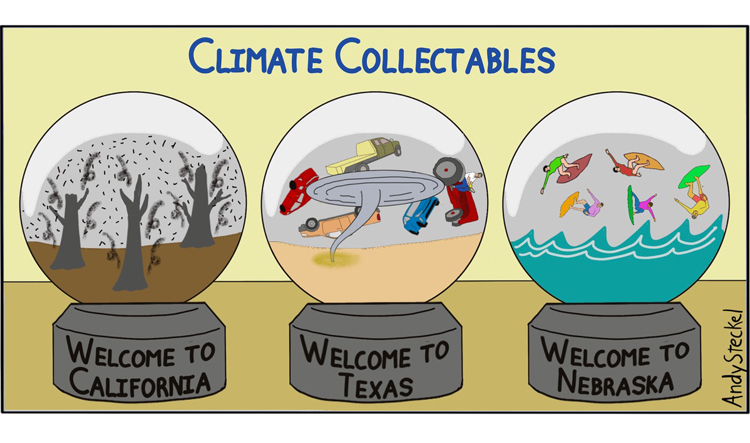 Snow Globes/Climates Collectibles | Cartoon: Andy Steckel