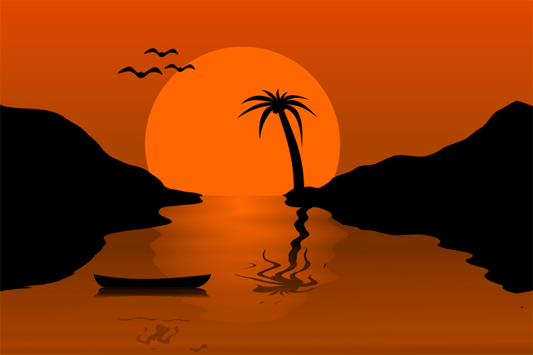 Sunset drawing hi-res stock photography and images - Alamy