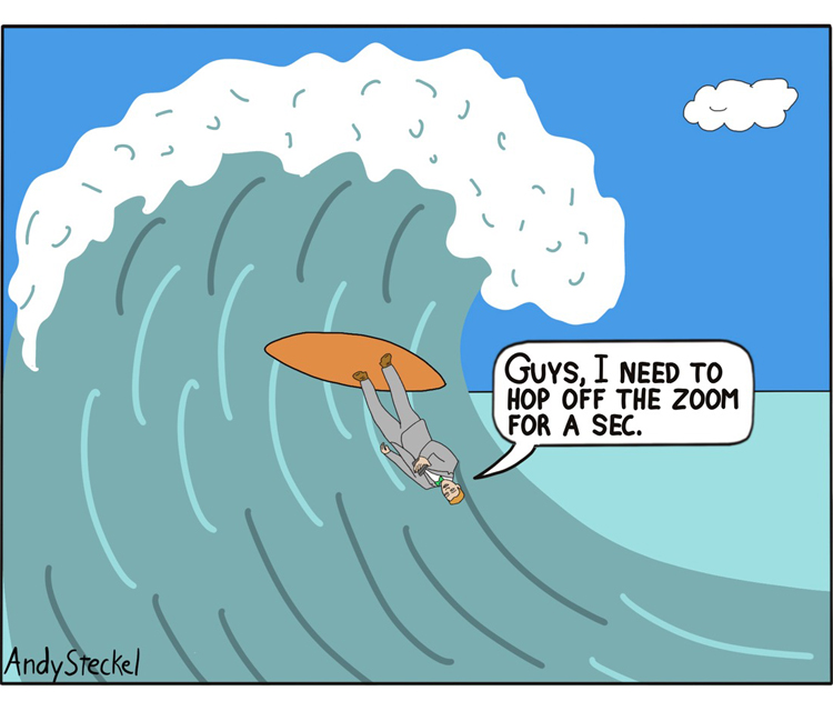 Surf Meeting | Cartoon: Andy Steckel