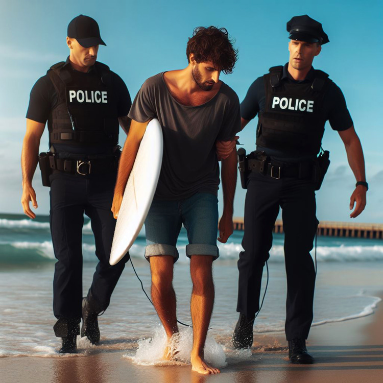 Surfing: there are many reasons why a surfer can get arrested | Illustration: SurferToday.com